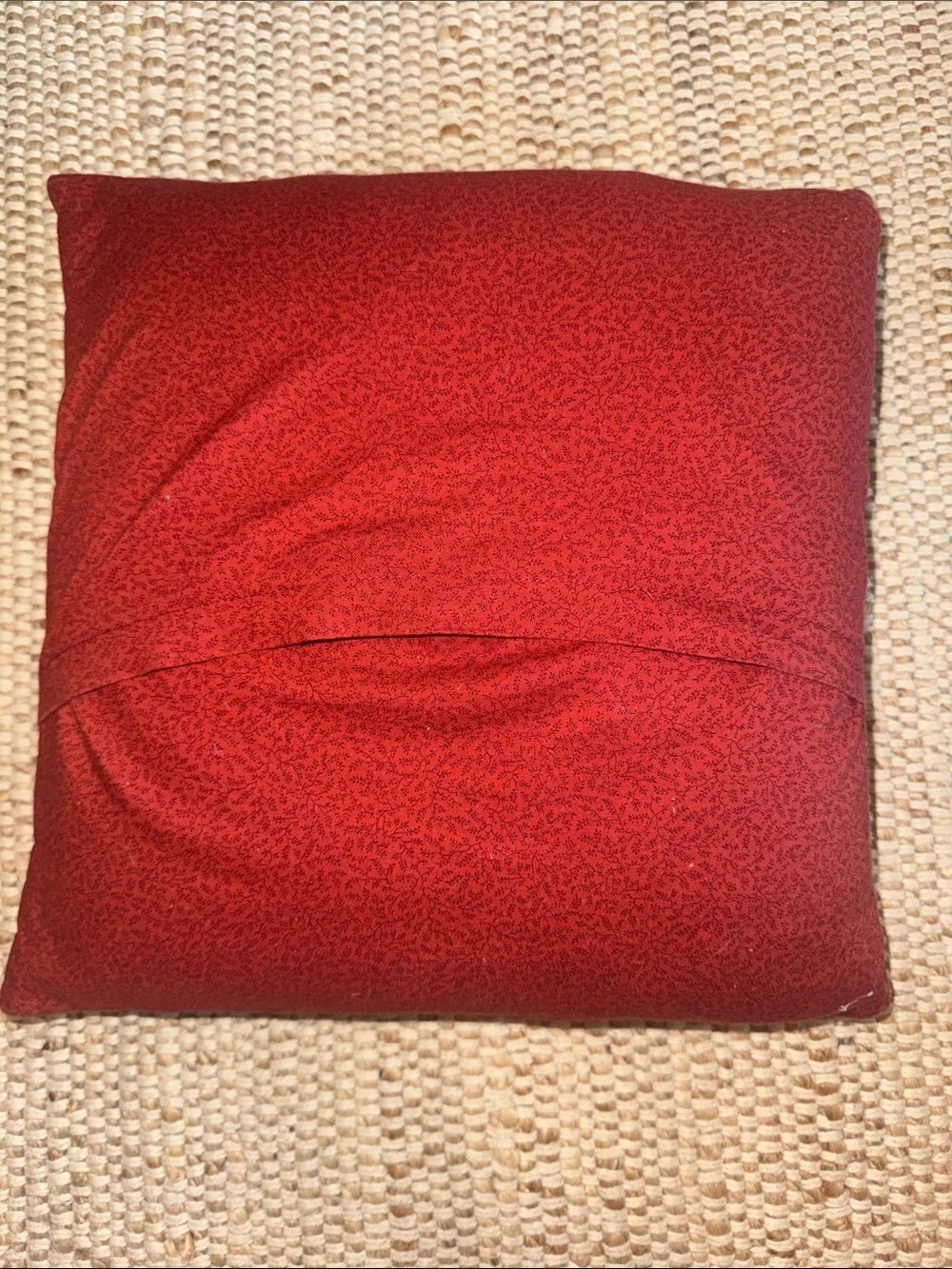 Starburst Patchwork Quilted pillow - Blue, Burgundy, Cream